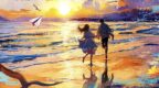 季風吹過橘色的海